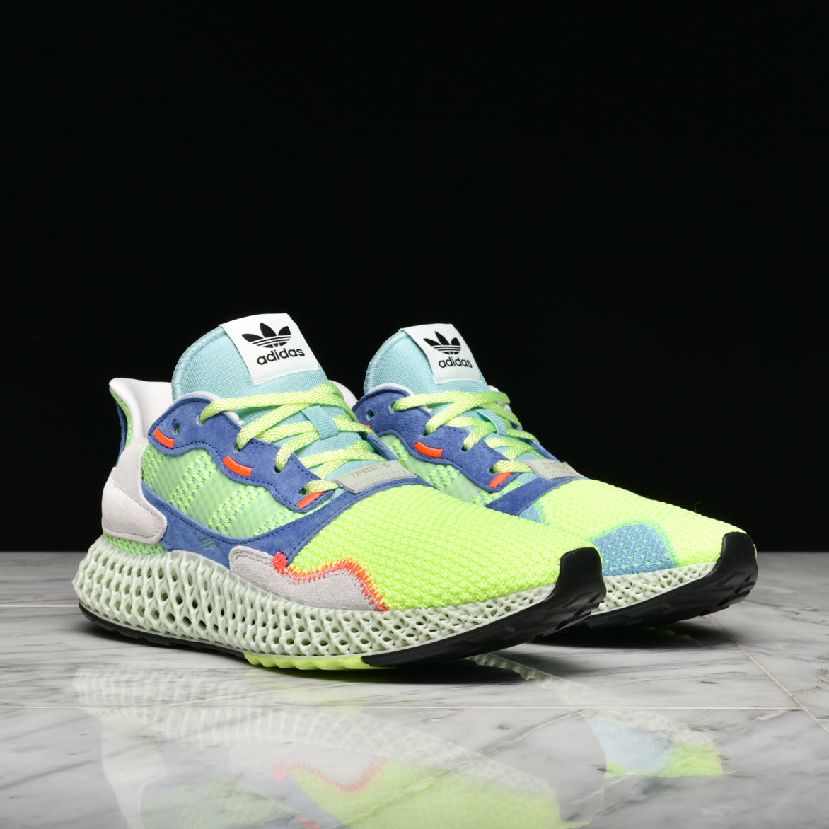 Adidas zx 4000 4d white grey linen green Clearance