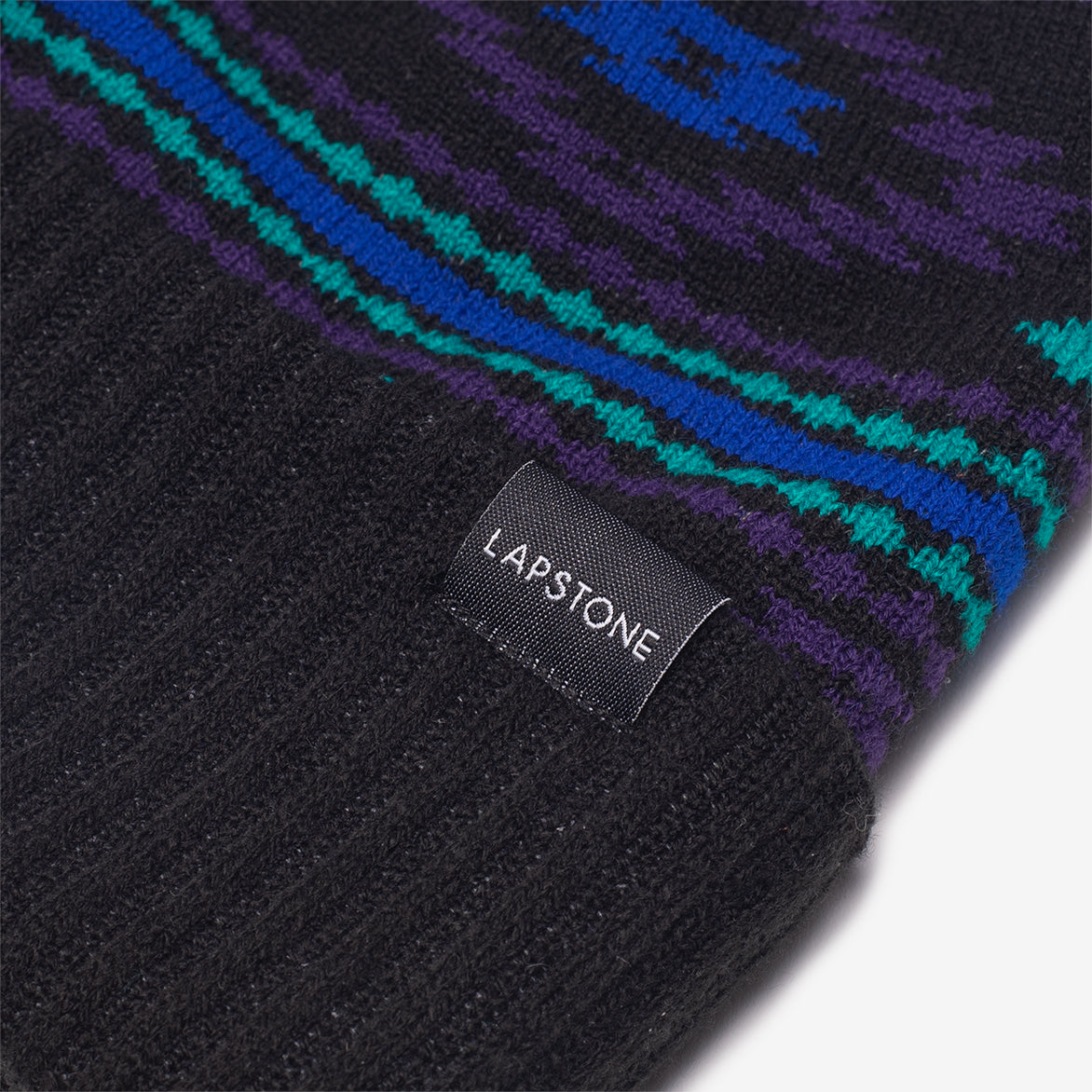 LAPSTONE INTARSIA KNIT BEANIE - BLACK