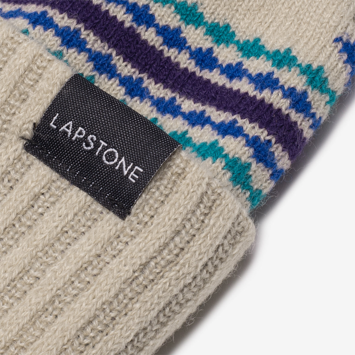 LAPSTONE INTARSIA KNIT BEANIE - IVORY