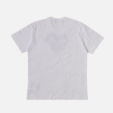 DOUBLE HEART LOGO TEE - WHITE / PURPLE