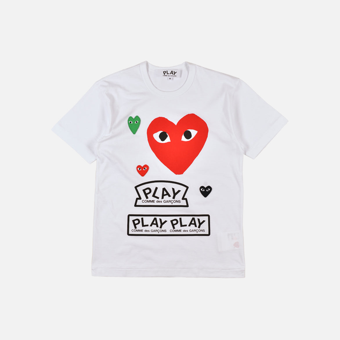 MULTI LOGO TEE - WHITE / RED