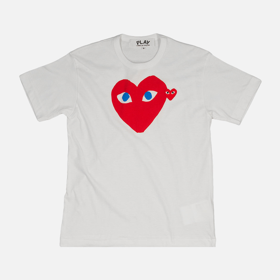 DOUBLE HEART LOGO TEE - WHITE / RED / BLUE