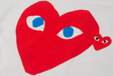 DOUBLE HEART LOGO TEE - WHITE / RED / BLUE