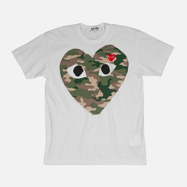 CAMO HEART TEE - WHITE / CAMO