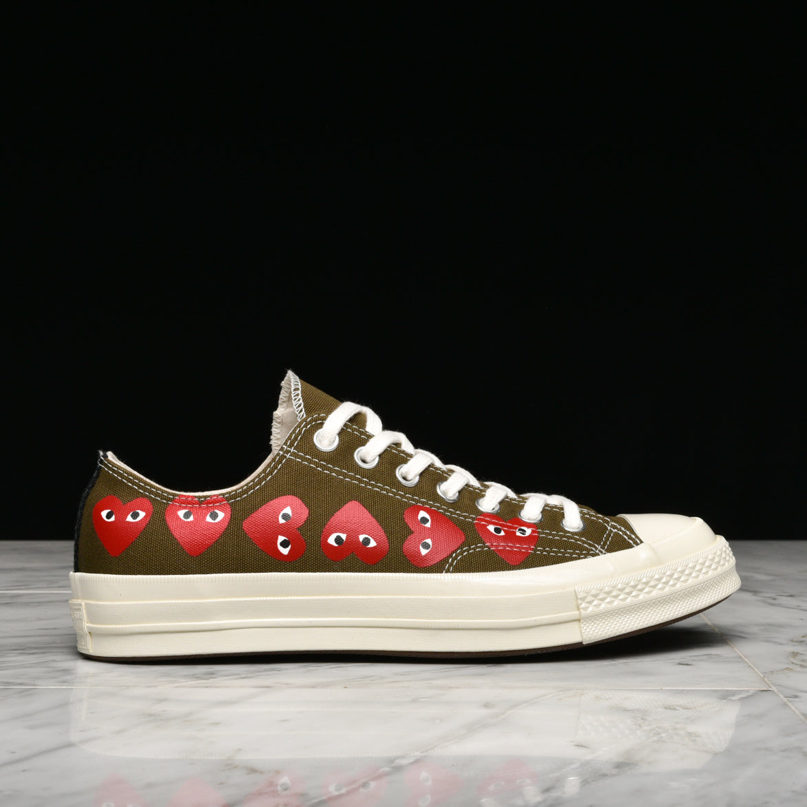 CDG X CONVERSE HEART CHUCK 70 OX - FIR GREEN | lapstoneandhammer.com