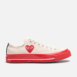 CDG PLAY X CONVERSE CHUCK 70 OX - PRISTINE / RED