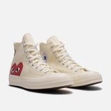 CDG PLAY x CONVERSE CHUCK TAYLOR ALL STAR '70 HI - WHITE