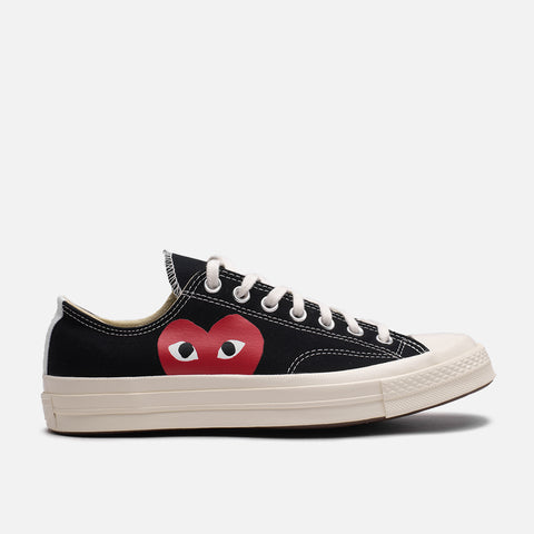 CDG PLAY X CONVERSE CHUCK TAYLOR ALL STAR '70 OX - BLACK