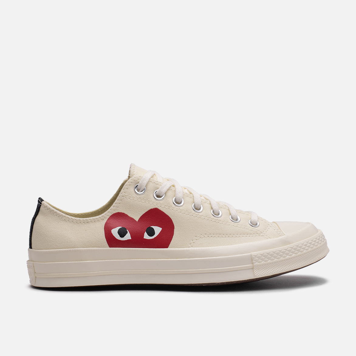CDG PLAY X CONVERSE CHUCK TAYLOR ALL '70 OX - WHITE | lapstoneandhammer.com