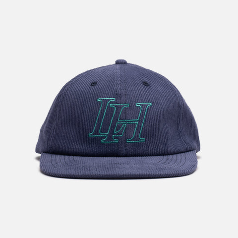 LH CORDUROY 6 PANEL HAT - NAVY / TEAL