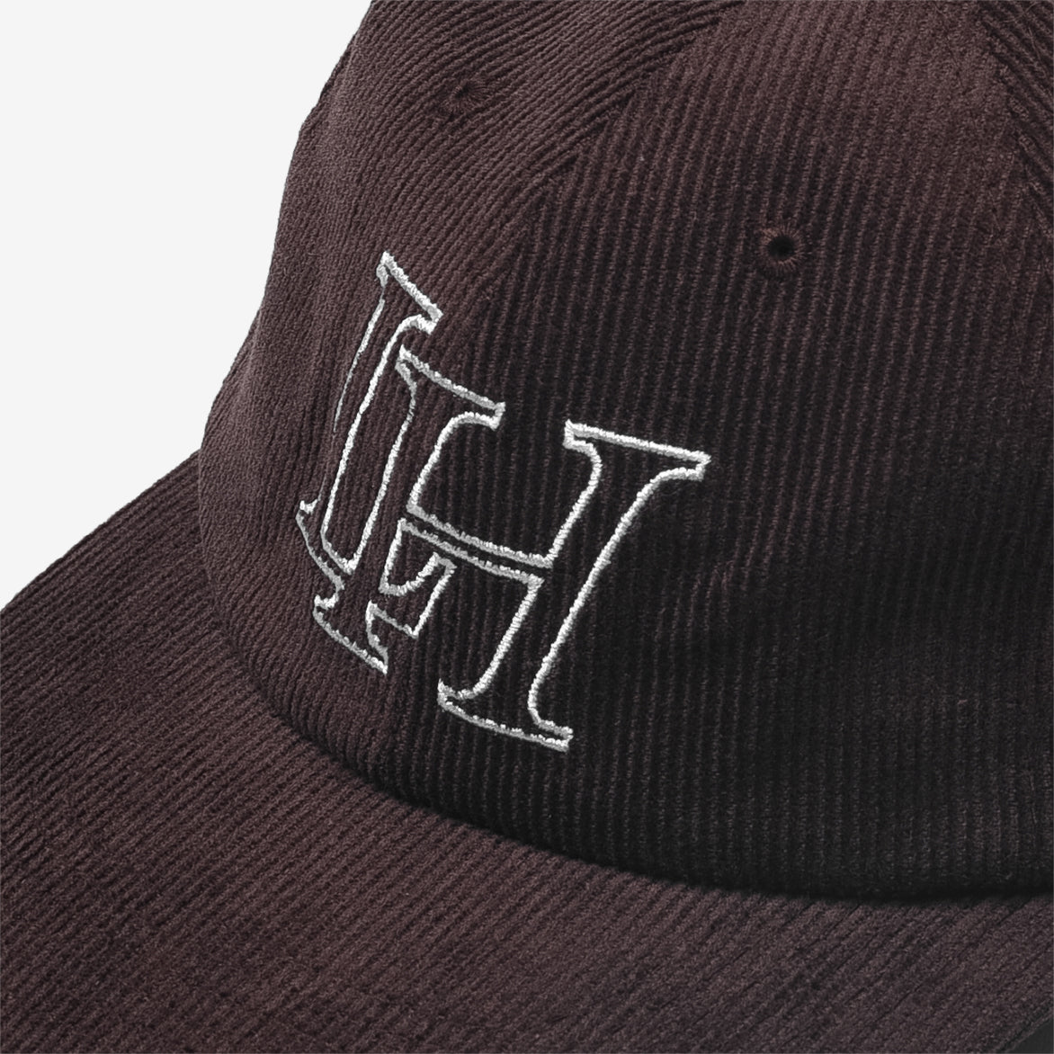 LH CORDUROY 6 PANEL HAT - BROWN / CREAM