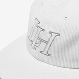 LH CORDUROY 6 PANEL HAT - WHITE / SAND