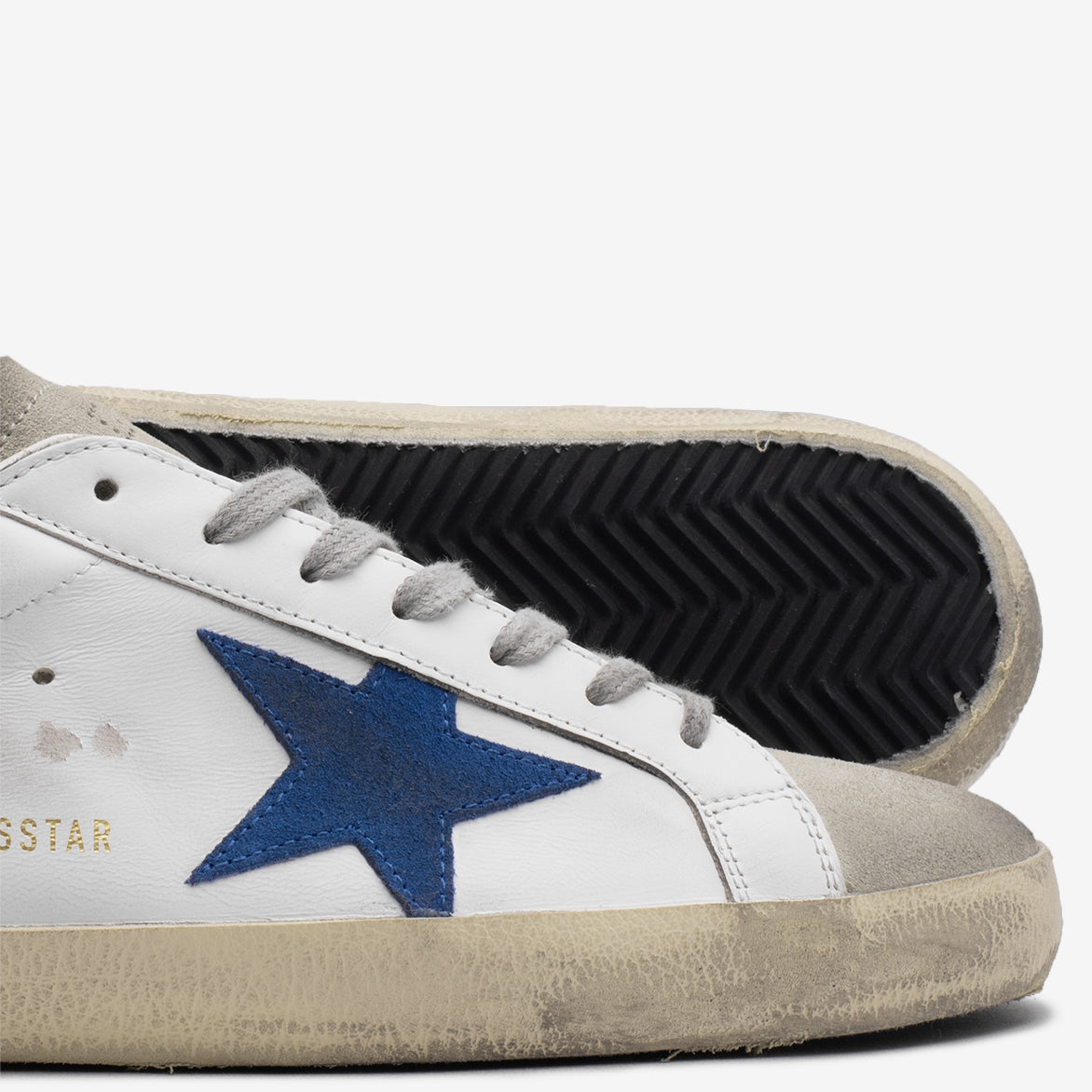 SUPERSTAR CLASSIC LEATHER - WHITE / ELECTRIC BLUE