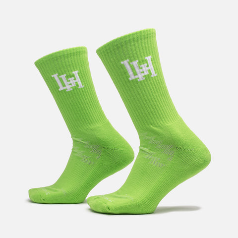 LH INTERLOCK SOCK - LIME