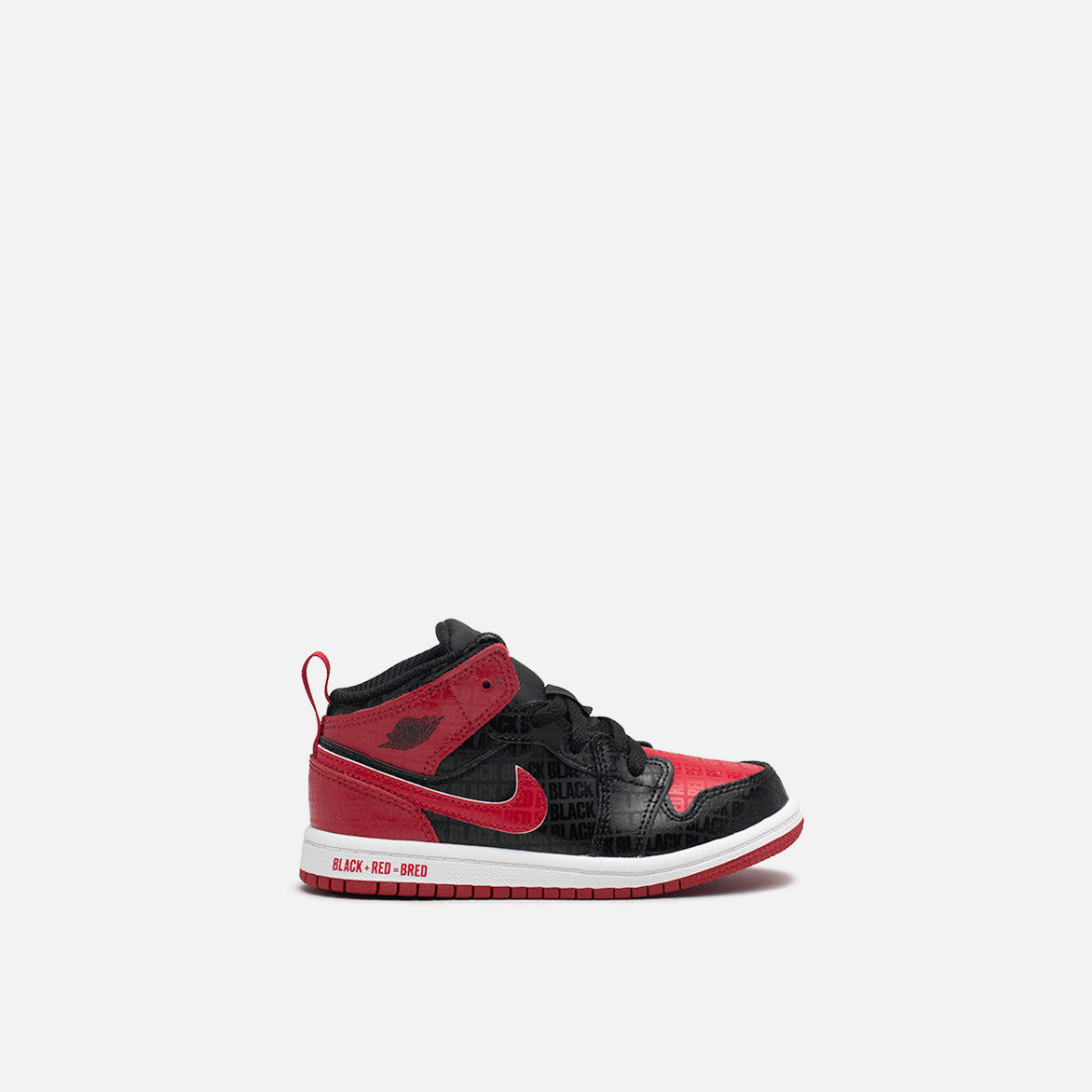 AIR JORDAN 1 MID SS (TD) "BLACK + RED = BRED"