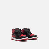 AIR JORDAN 1 MID SS (TD) "BLACK + RED = BRED"