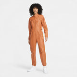 WMNS "COURT-TO-RUNWAY"S FAUX LEATHER JUMPSUIT - RUSSET