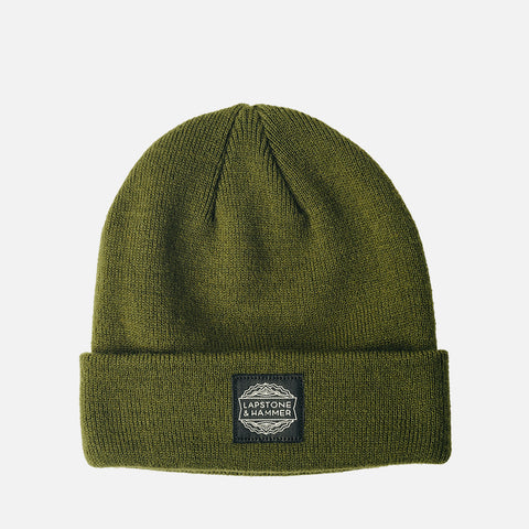 LAPSTONE KNIT BEANIE - OLIVE