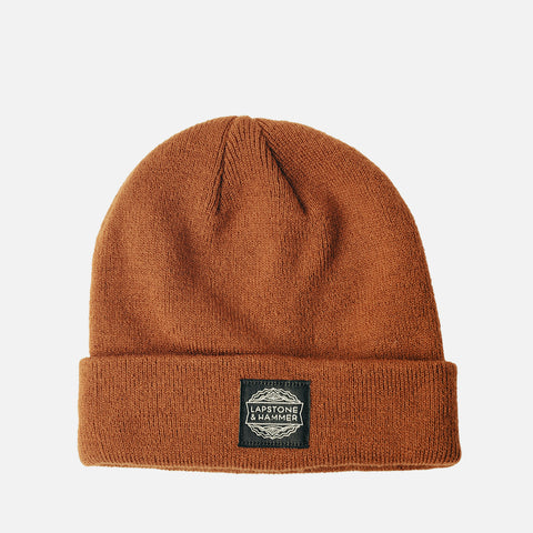 LAPSTONE KNIT BEANIE - BROWN