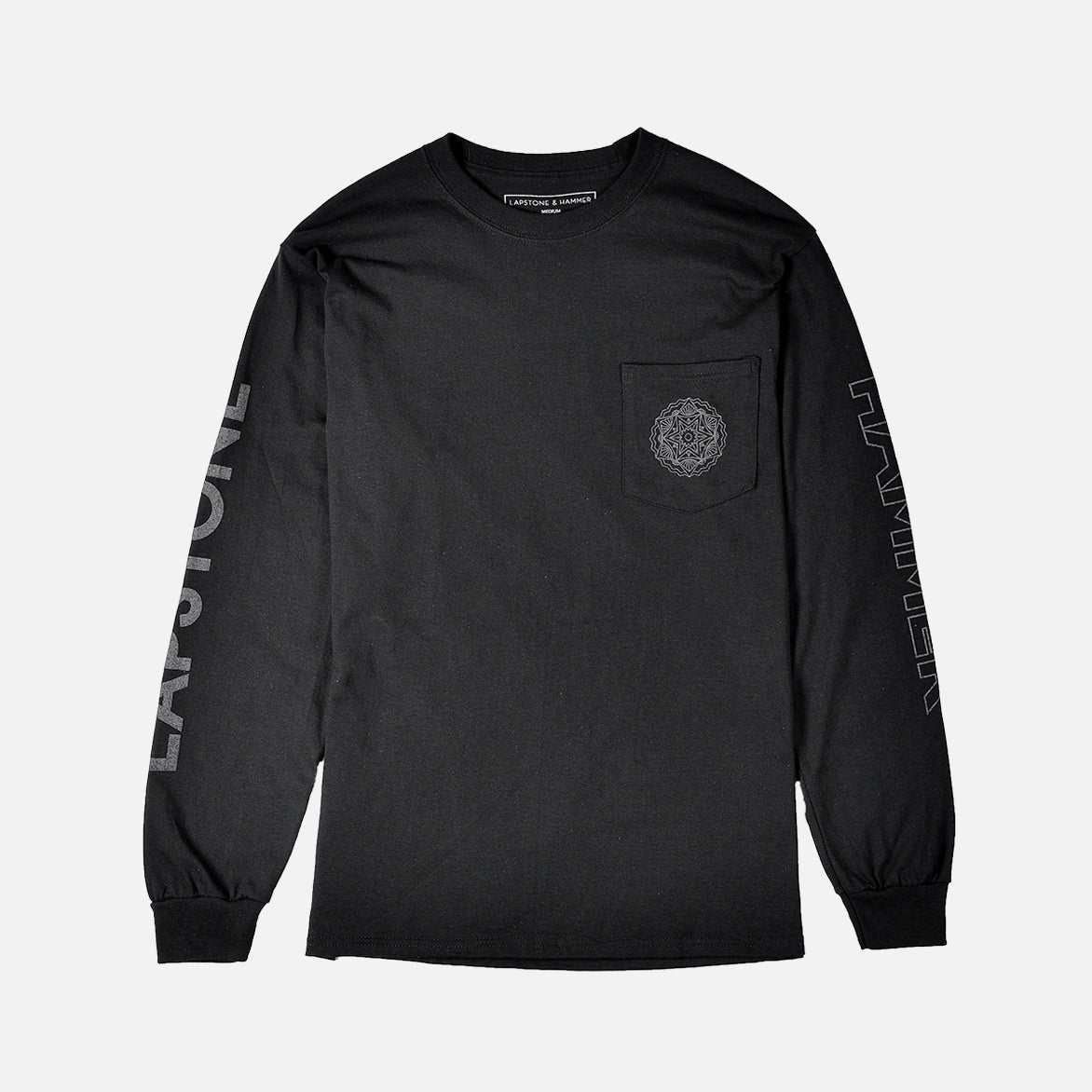 LAPSTONE DECO L/S TEE - BLACK / REFLECTIVE