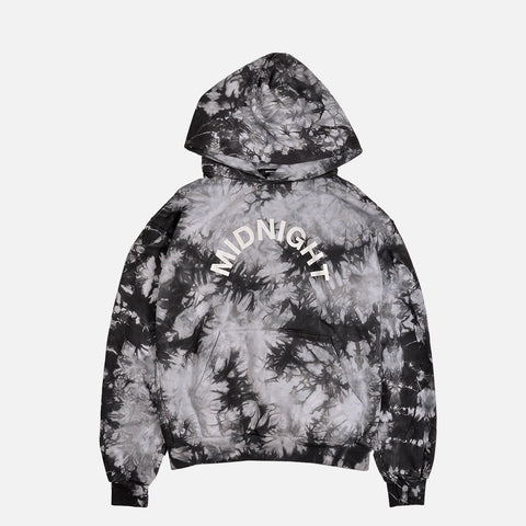 TIE-DYE LOGO HOODIE - BLACK