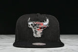 LAPSTONE & HAMMER x MITCHELL & NESS "BLACK DESTRUCTED DENIM" - BULLS