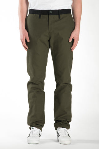 BARRINGTON SLIM PANT - OLIVE / BLACK