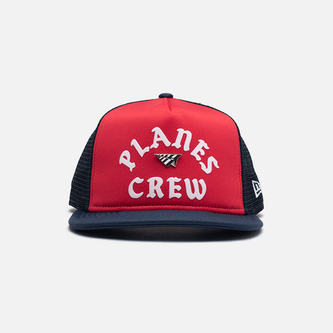PLANES CREW OLD SCHOOL TRUCKER SNAPBACK - RED / NAVY