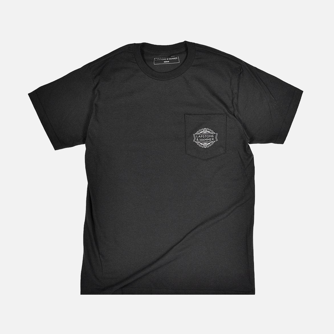 LAPSTONE LOGO POCKET TEE - BLACK