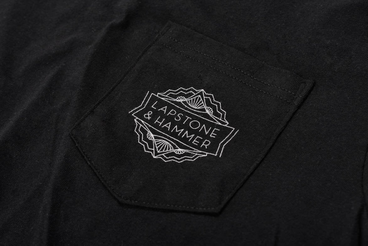 LAPSTONE LOGO POCKET TEE - BLACK