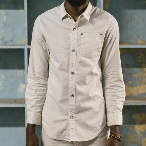 ROBERT GELLER DENIM SHIRT - OFF WHITE