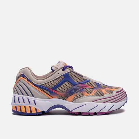 WHITE MOUNTAINEERING X SAUCONY GRID WEB - TAN / ORANGE / PURPLE