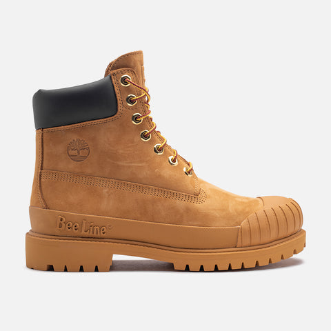 BEE LINE X TIMBERLAND 6" PREMIUM RUBBER-TOE BOOT - WHEAT NUBUCK