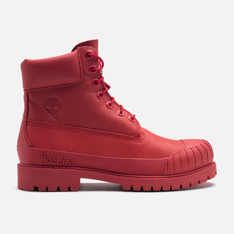 BEE LINE X TIMBERLAND 6" PREMIUM RUBBER-TOE BOOT - RED NUBUCK