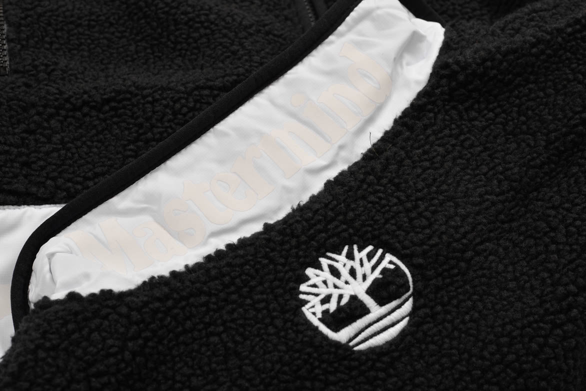 MASTERMIND X TIMBERLAND FLEECE JACKET - BLACK / WHITE