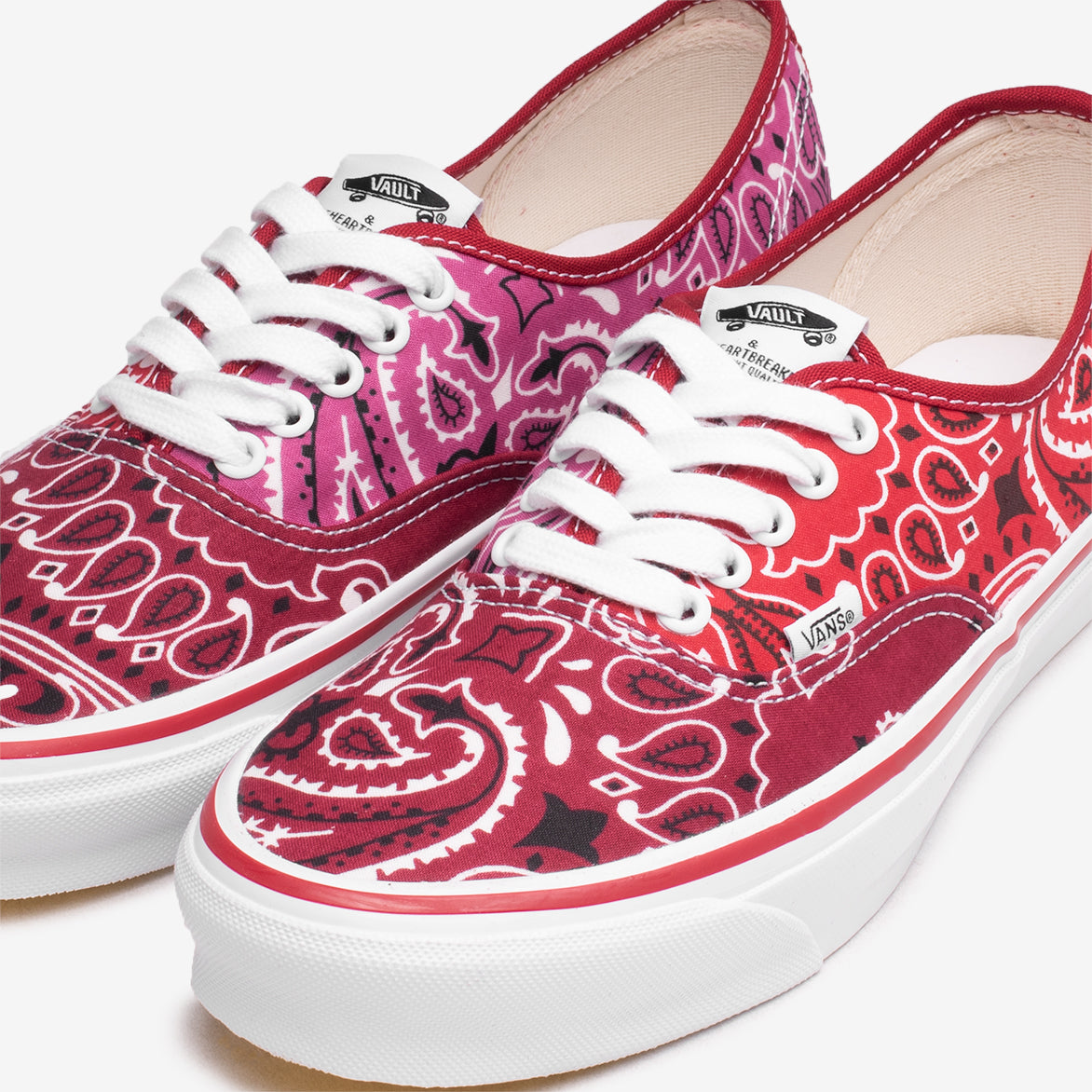 BEDWIN X VANS OG AUTHENTIC LX "BANDANA" - RED / PINK