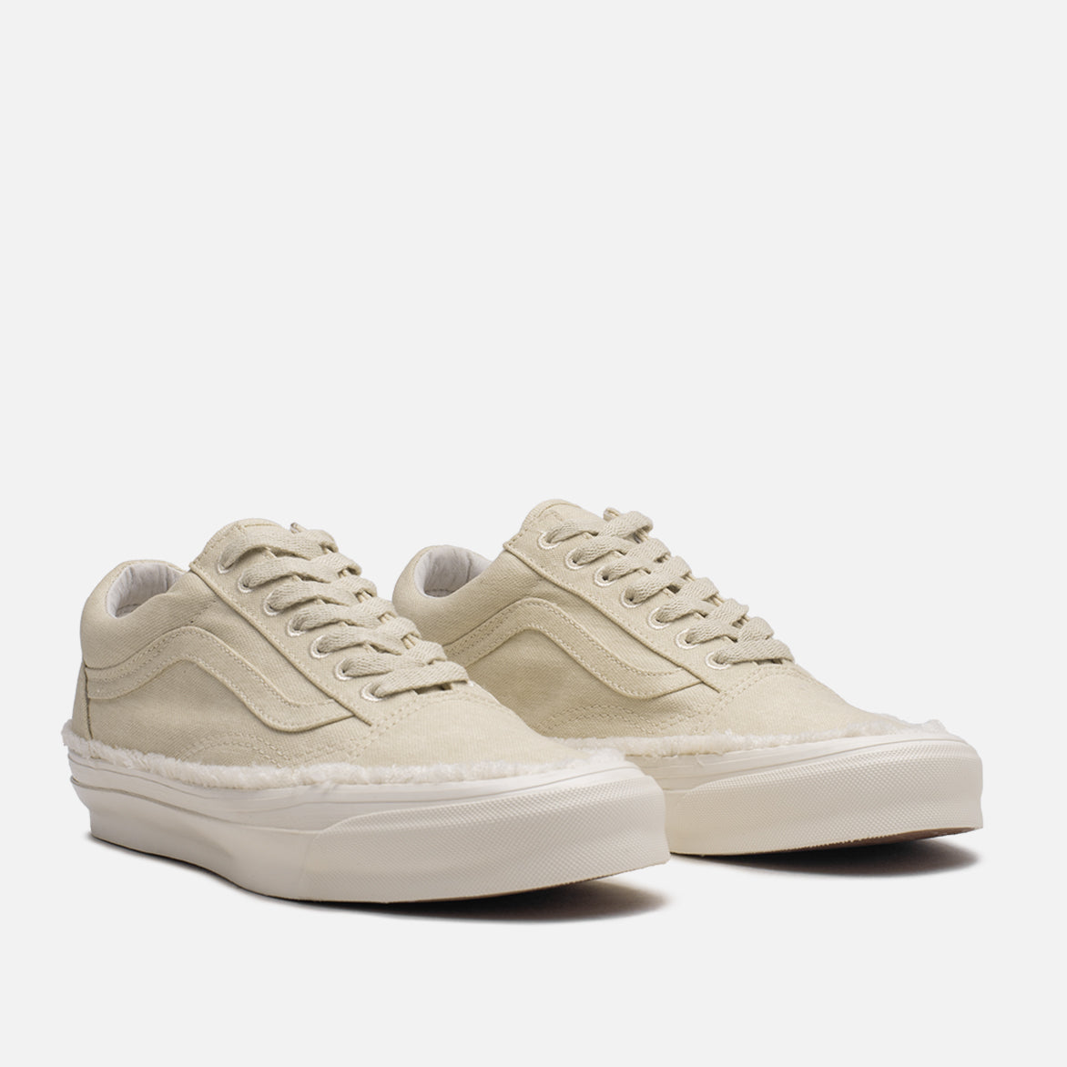VANS VAULT OG OLD SKOOL "RAW EDGE" - VINTAGE WHITE