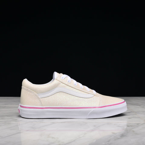 OLD SKOOL (GS) - GLITTER RAINBOW / WHITE