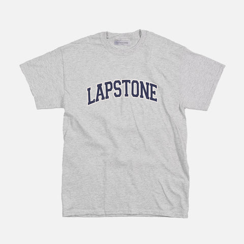 LAPSTONE VARSITY TEE - HEATHER GREY / NAVY