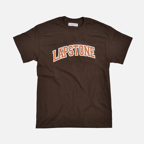 LAPSTONE VARSITY TEE - CHOCOLATE / TEXAS ORANGE