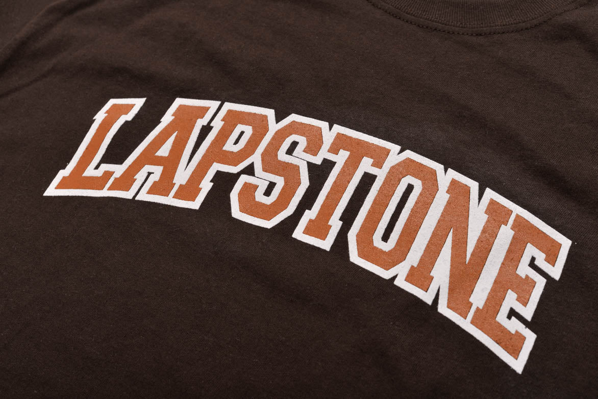 LAPSTONE VARSITY TEE - CHOCOLATE / TEXAS ORANGE