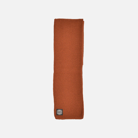 WAFFLE KNIT SCARF - RUST