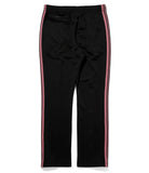 NARROW TRACK PANT POLY SMOOTH - BLACK / PINK