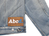 ABCD. "CLIFF BOOTH" SHEARLING LINED JEAN JACKET - SUPER FADED BLUE