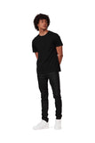 P001 LOW RISE SKINNY JEAN - BLACK LUSTRE SNAKE PRINT