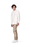 P001 LOW RISE SKINNY JEAN - HOLOGRAPHIC EARTH JACQUARD MONOGRAM