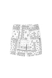 P504 ALL-AROUND SHORT - ECRU PAISLEY