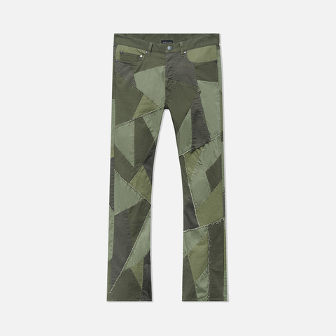 PATCHWORK CARIBOU BOOTCUT - OLIVE