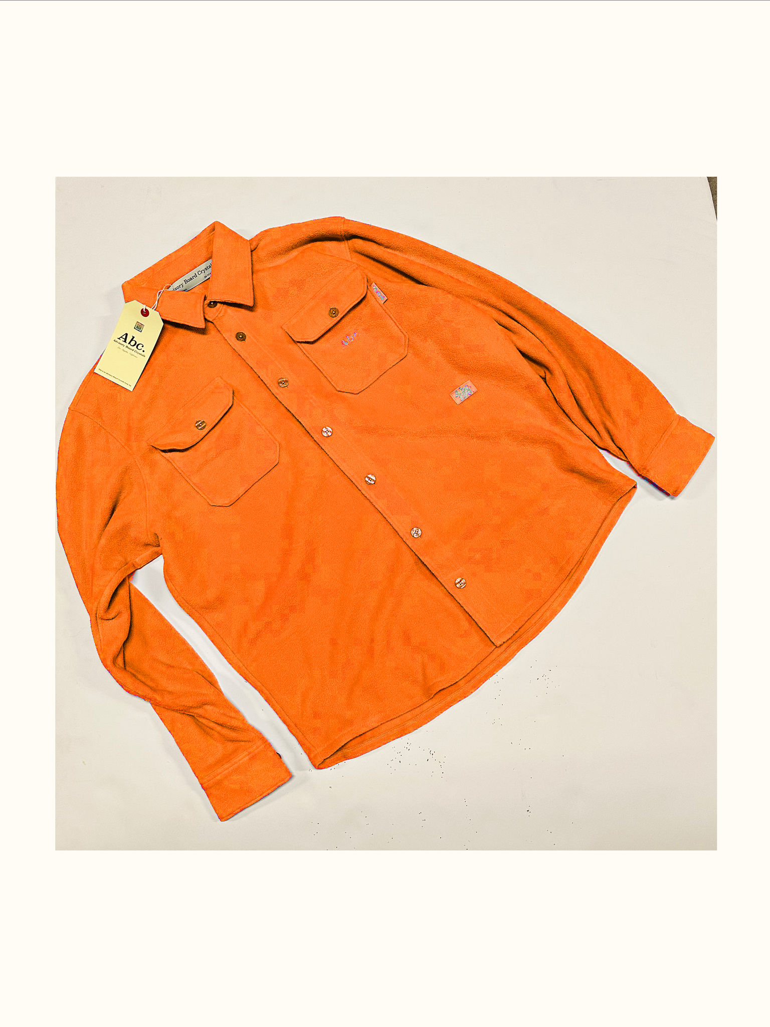 ABC. 123. POLAR FLEECE SHIRT - CARNELIAN ORANGE