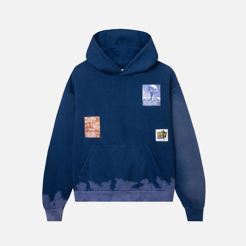 LOTTA TYVEK HOODIE - NAVY TIE DYE